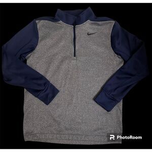 Nike Dri-fit Pullover Men Size Small Blue/Gray 1/4 Zip Performance Running Golf